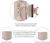 Vista 9 de Vlando Viaggio - Joyero pequeño, caja de almacenamiento para accesorios de viaje A. Gris