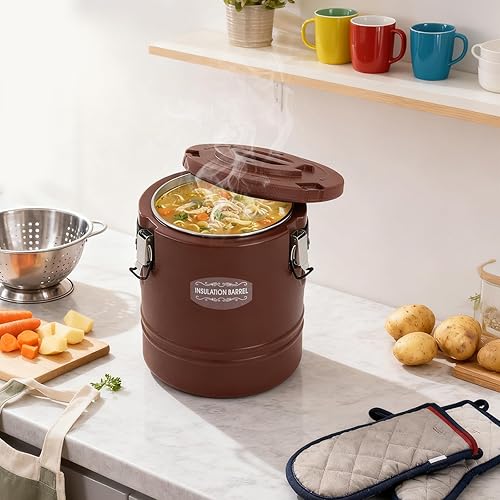 Miniatura 3 de Recipiente aislado para sopa de 15.9QT 4 galones, calentador de alimentos comercial para alimentos calientes y fríos, caja térmica para catering,