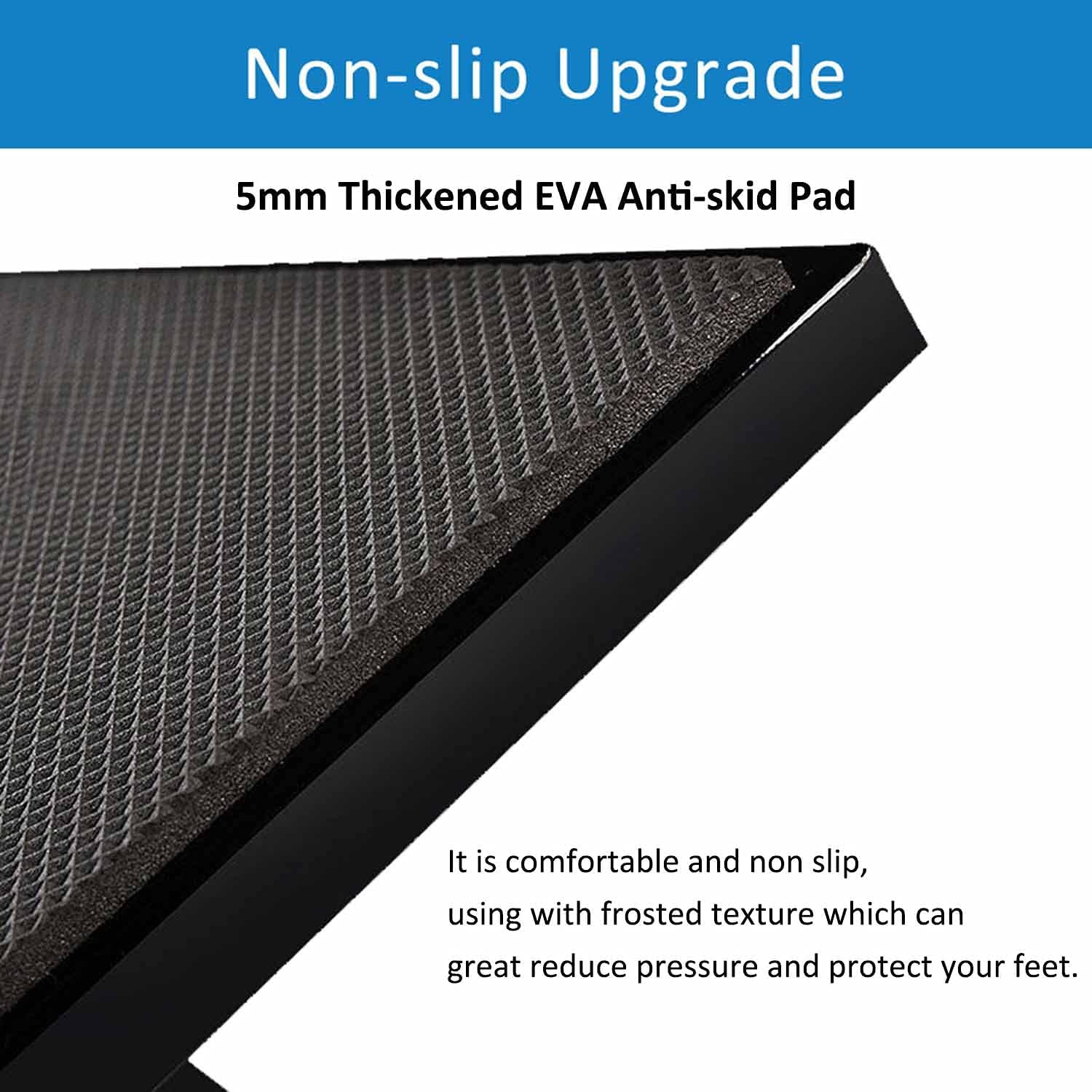 Professional Steel Slant Board with Heel Support & Movable Full Non-Slip Surface, Adjustable Calf Stretcher, Incline Board, Stretch Board for Ankle and Foot Stretching, Black (500 LB Capacity)