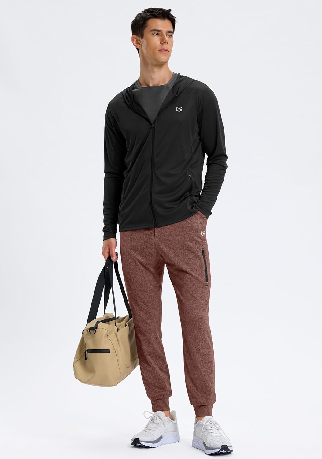 G Gradual Men's Joggers with Zipper Pockets Athletic Workout Running Track Pants Stretch Gym Sweatpants for Men - Image 7