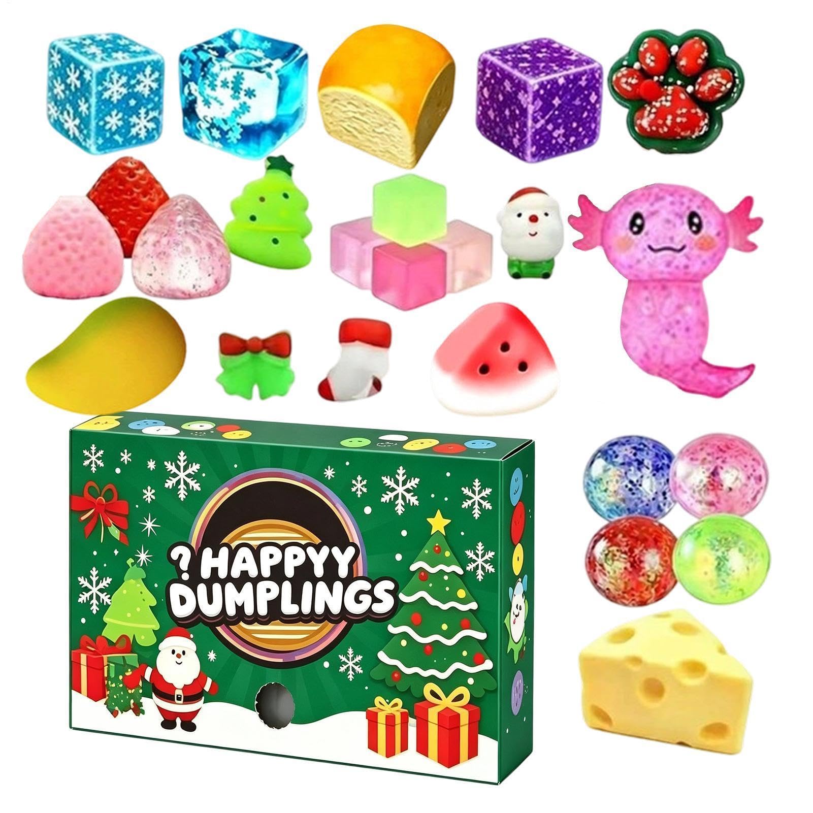 Calendario de Adviento navideño ideal para regalar a niños y coleccionistas de juguetes squishy 8
