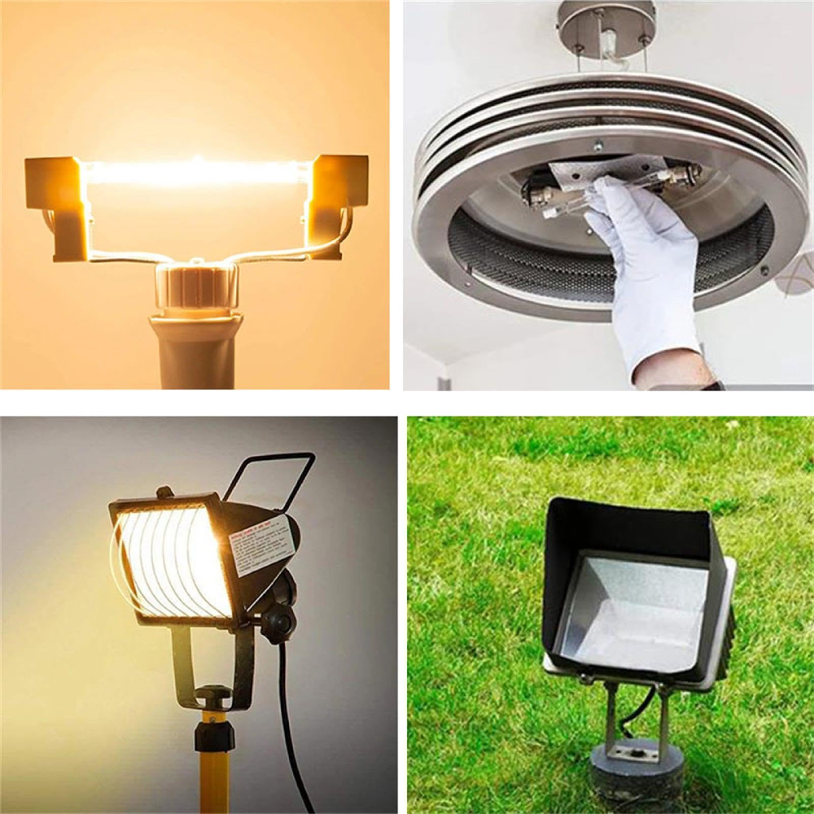 Halogenlampe R7S 118 mm 230 V 200 W 300 W 500 W R7s Halogenlampe linear dimmbar J118 J Typ Double Ended Base Floodlight Leuchtmittel 10 Stück 200 W