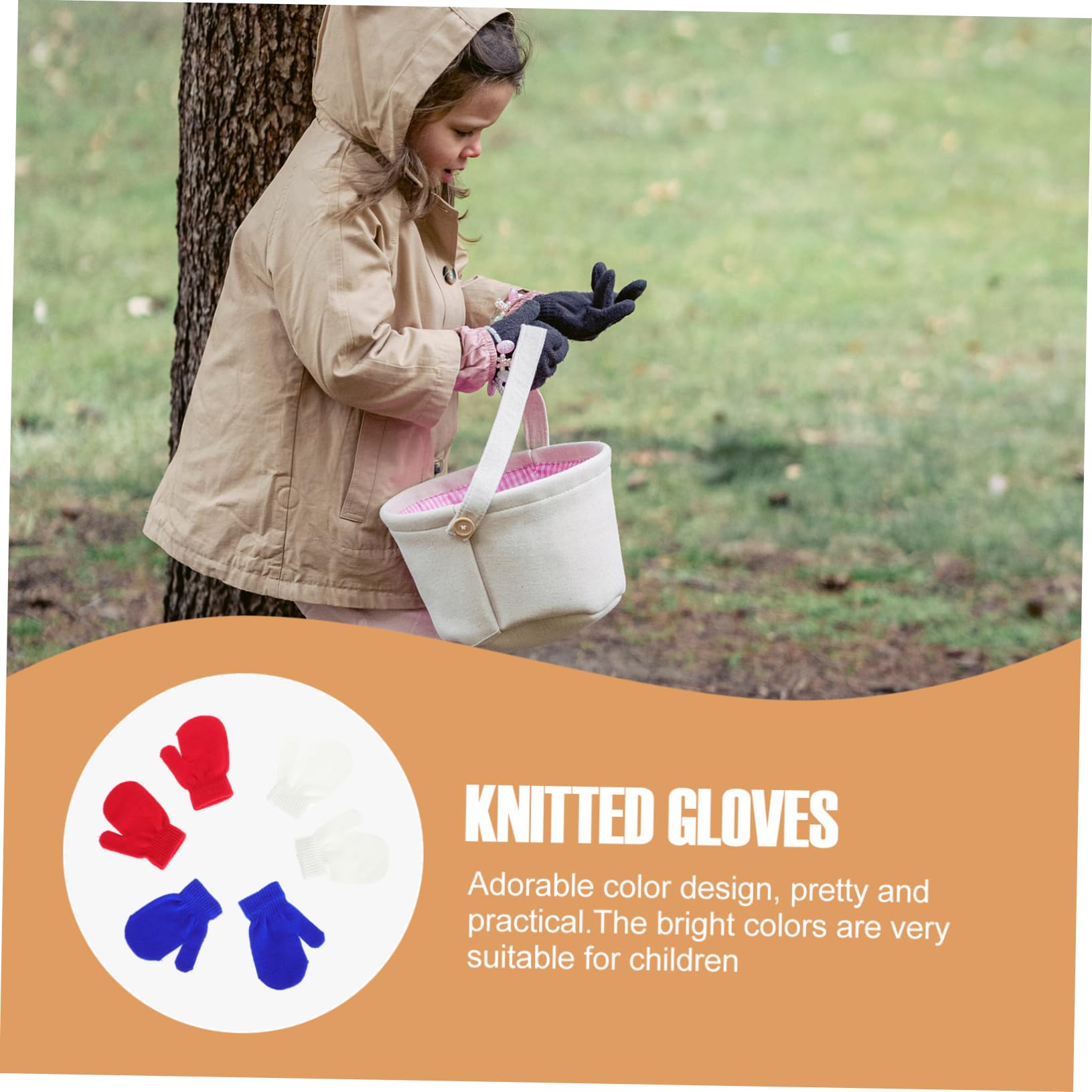 LIFKOME 24pares Guantes De Invierno Para Niño Niña Mitones Tejidos Cálidos y Confortables Para Años Diseño