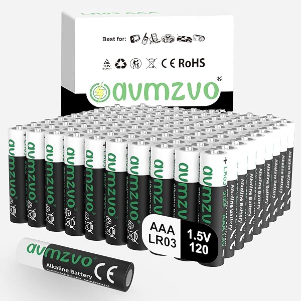 AAA LR03 Batteries 120 Pack 1.5V Alkaline Batteries Long Lasting Powerful Batteries Can Be Used for Toys, Alarms and Other Electronic Devices【10 Years Warranty】 - 1