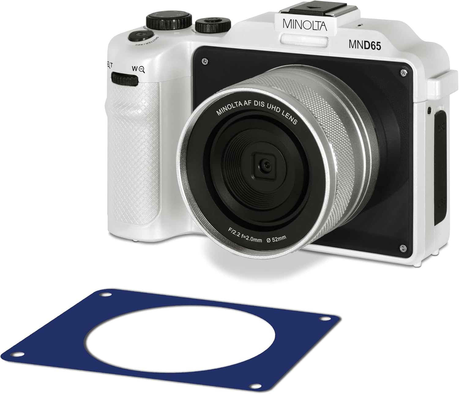 Minolta Digital Camera – 56MP Photos, 4K 60FPS Video, Dual-Lens Selfie Design, 18X Zoom, Wi-Fi, RAW/JPEG Capture, 3” LCD, Compact Travel Camera (Gray)