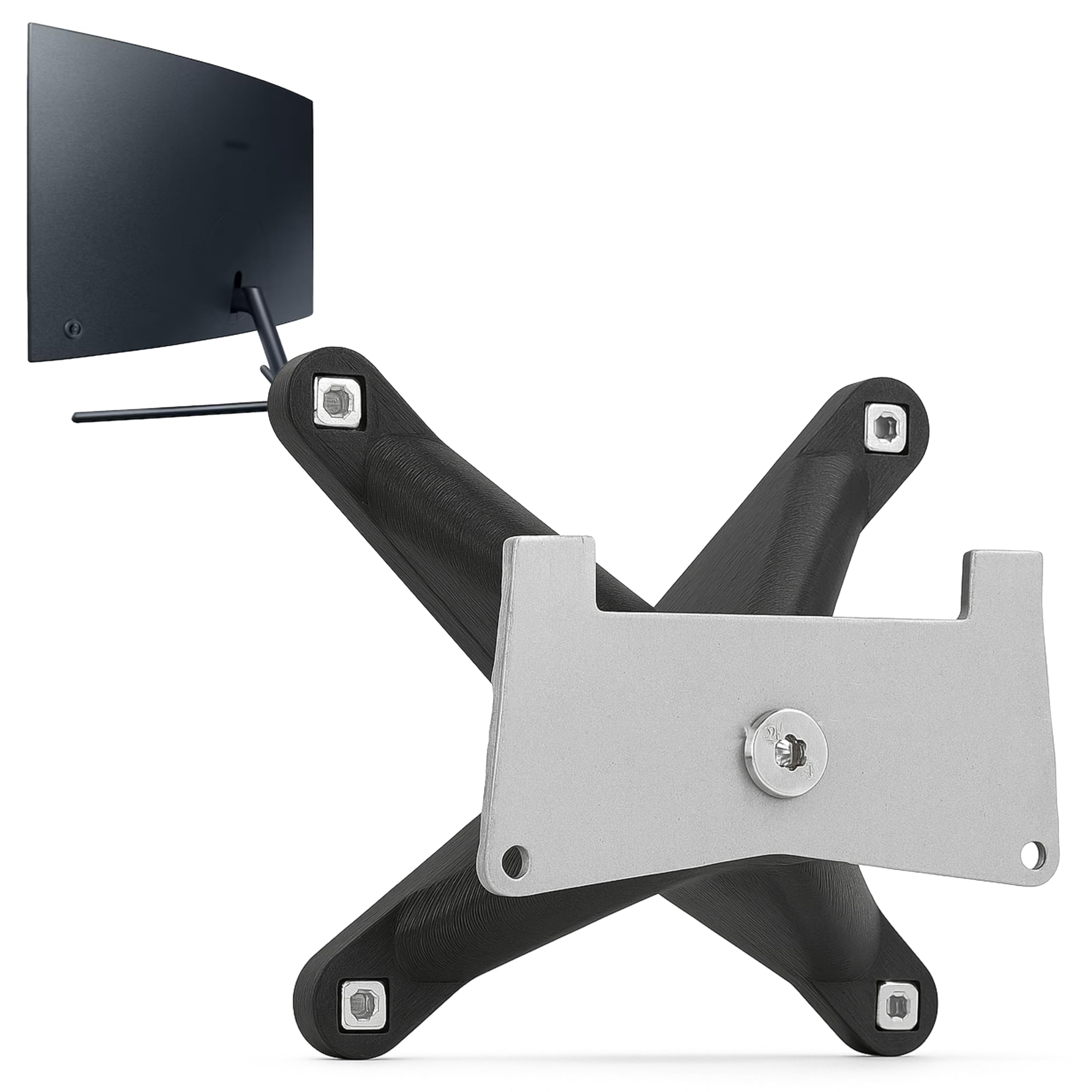 3IDEE VESA Adapter Compatible with Samsung Monitor (U32R590, U32R592, U32R594, UR59C, LU32R590 and More) - VESA Mount Adapter 75x75 mm, for Monitors Without VESA Connection (1-Pack)