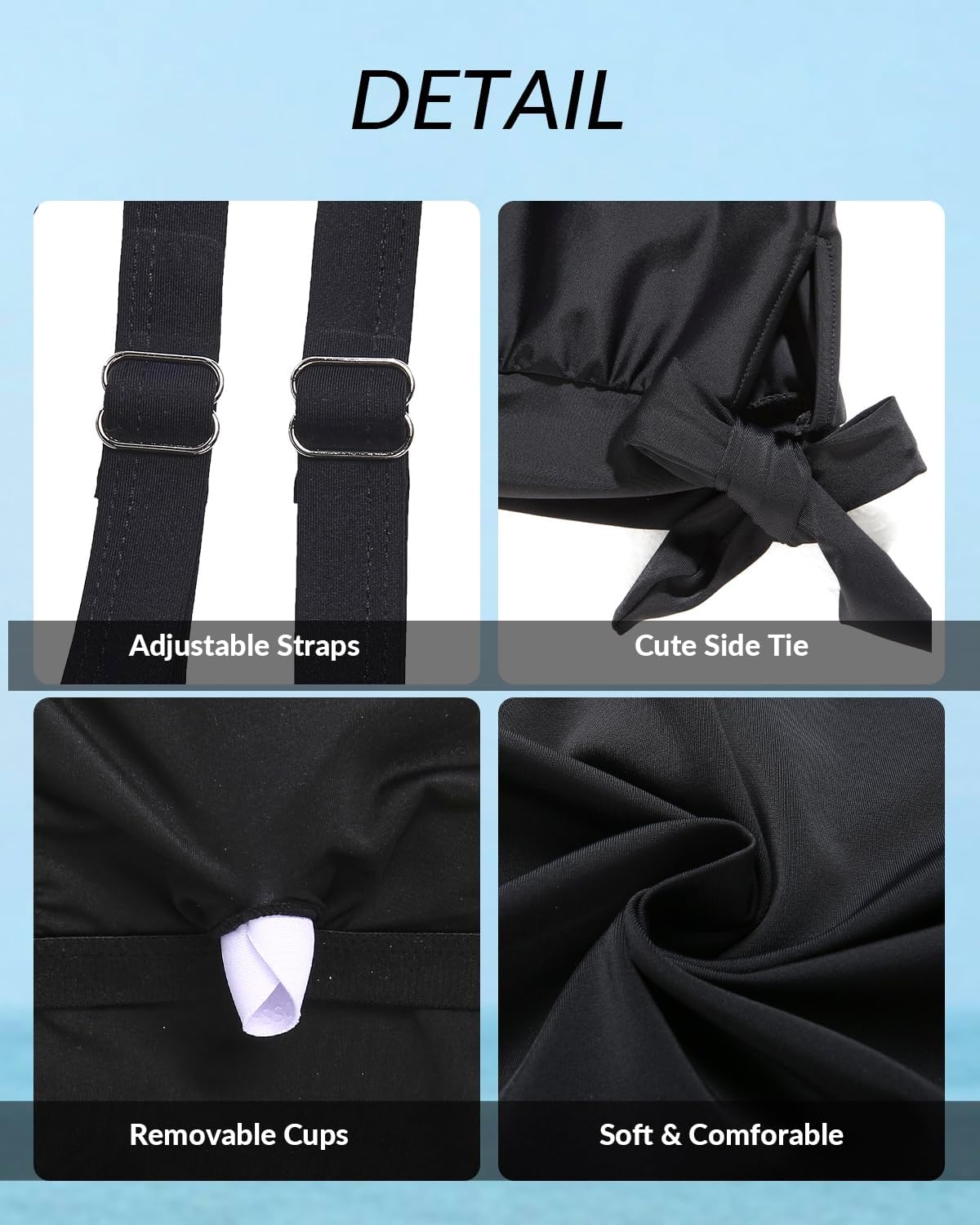 Yonique Womens Blouson Tankini Top Only Loose Fit Swim Top No Bottom Modest Swimsuit - Image 5