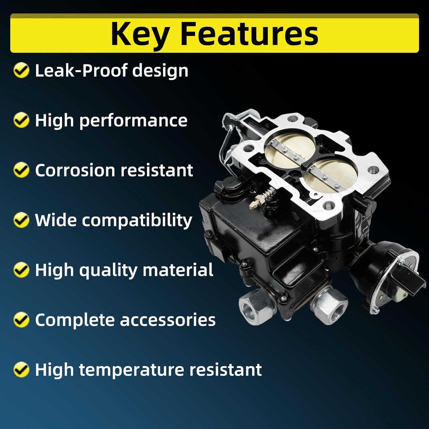 3310-864940A01 3.0 Carburetor Carb for Mercruiser Rochester 2 Barrel Marine Carburetor 1990-2004, for Mercury Marine Mercarb 3.0L 2.5 2.5L Carburetors Black 3310864940A01 8M0045397 3310-8M0045397