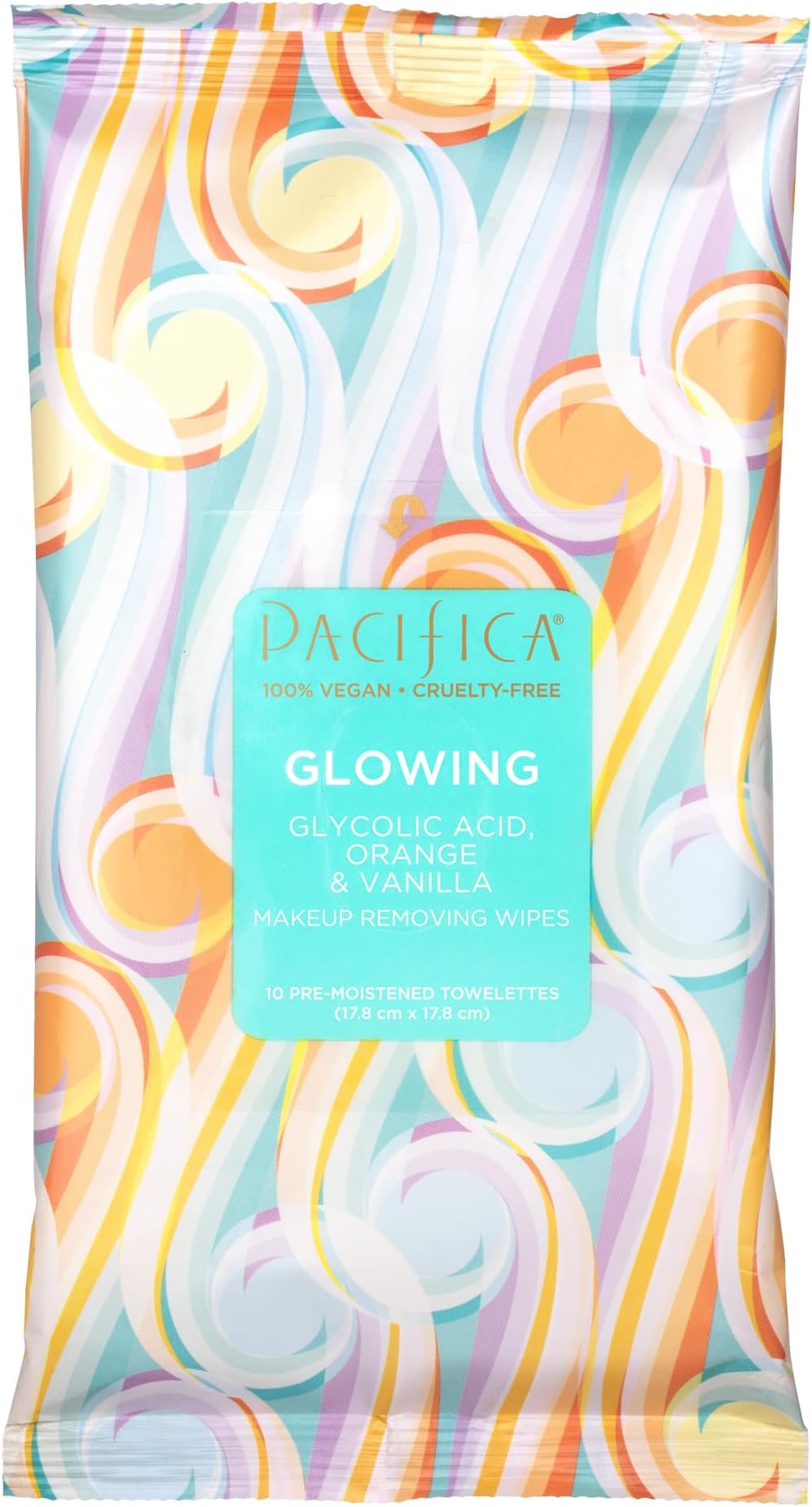 Pacifica Makeup Remover Face Wipes - Disposable Daily Face Cleansing Towelettes Wipes -Biodegradable & Eco-Friendly - Organic- Clean Beauty Vegan & Cruelty-Free Dermatologist Tested 10 Count