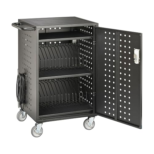 ECR4Kids 30-Bay Mobile Charging Cart for Laptops and Tablets
