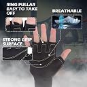 PLAYFITZ® Commando Gym Gloves for Men & Women | Anti-Slip Workout Gloves for Weightlifting, Fitness, Bodybuilding, Crossfit, Exercise & Cycling | Breathable & Padded Grip Gloves (Black, L) gallery image