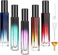 Vista 20 de Segbeauty 5 Pack de botellas de spray de vidrio rellenables de 10 ml para perfume, botella de colonia de niebla fina mini vacía de viaje de 10 ml