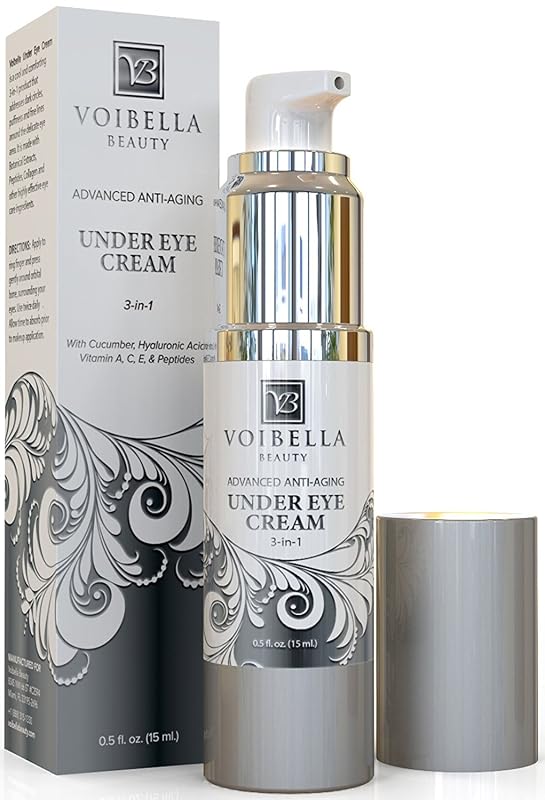 Creme para a região dos olhos VOIBELLA BEAUTY com pepino, ácido hialurônico, vitamina E e peptídeos