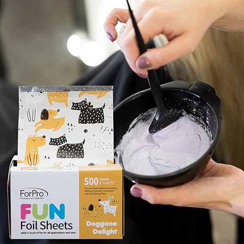 Vista 8 de ForPro Professional Collection FUN Doggone Delight Hojas de aluminio de 5 pulgadas, aluminio, dispensador de papel de aluminio emergente, láminas