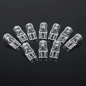 G9 Halogen Bulbs 10-Pack - 40W Dual Voltage 110V & 230V - 2900K Warm White for Chandeliers & Appliances 120V 40W 10PCS