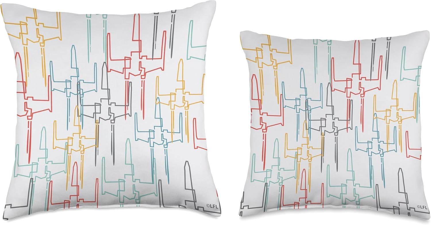 Star Wars X-Wing Starfighter Retro Print Throw Pillow
