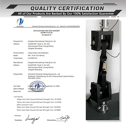 Miniatura 36 de AUTMATCH Clips de mosquetón, 3 pulgadas, gancho de resorte caribeño, hebilla resistente, mosquetones de bloqueo de cadena, eslabones rápidos