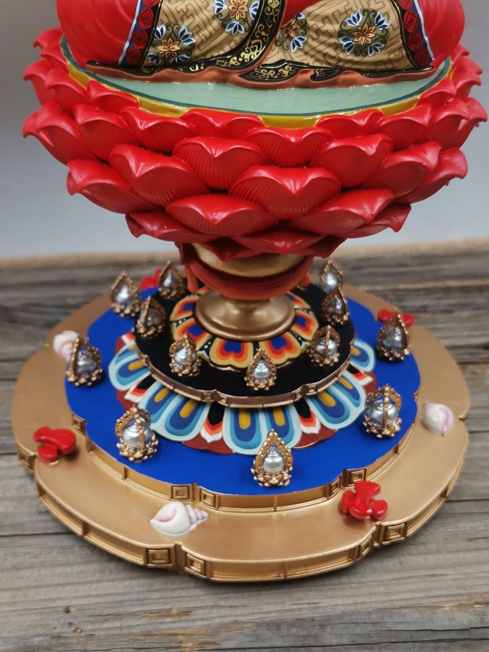 Amazon｜愛染明王 仏像 35cm （極彩色青銅）恋愛成就 守護神