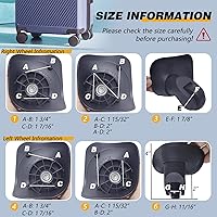 Vista 2 de Repuesto de rueda de equipaje reparación maleta bolsa piezas Spinner ruedas ruedas ruedas (W041-L-a par 2 piezas)