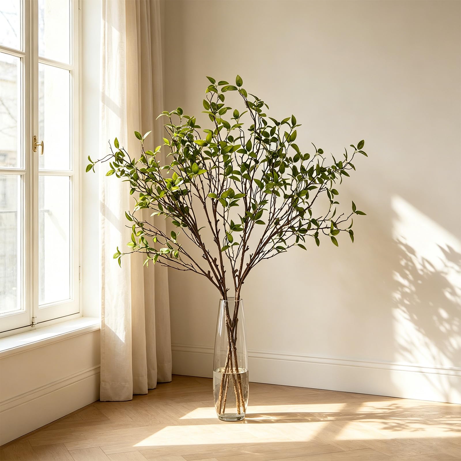 Tiges de ficus en soie artificielles pour vase de maison et jardin d'hiver
