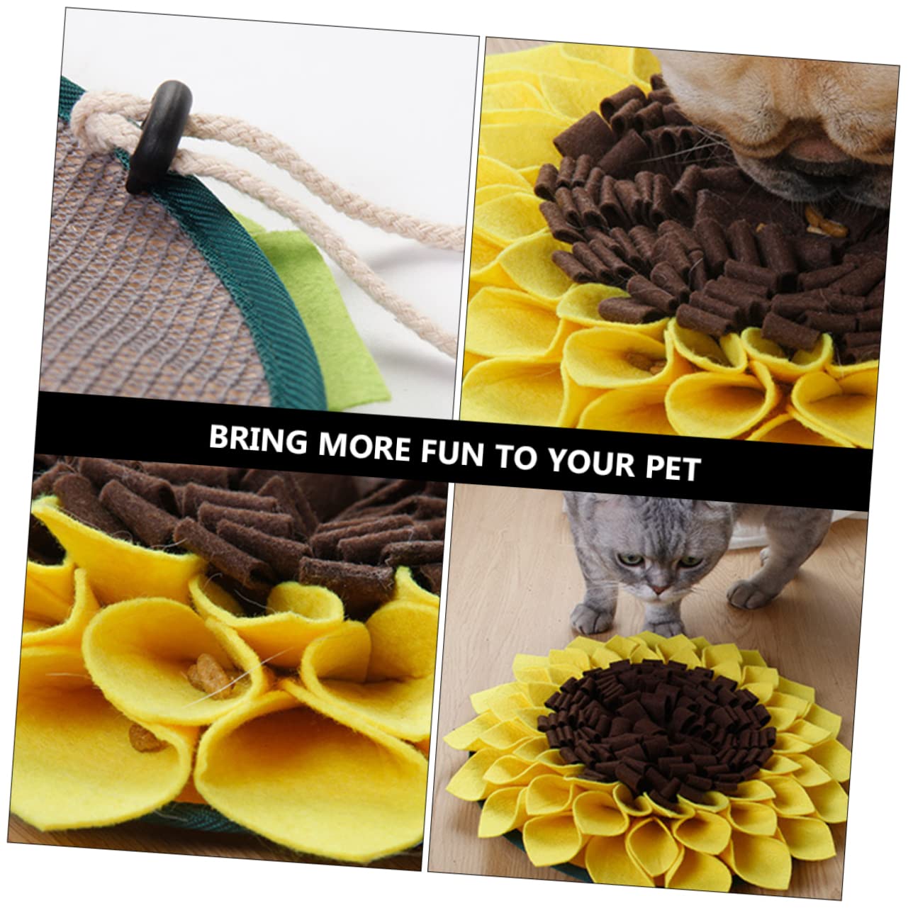 Angoily 3piezas Alfombra De Forrajeo para Perros Mat De Comida Lento Diseño De Girasol Estimula El Olfato y Reduce El Estrés para Entrenamiento De Alimentación y Entretenimiento De