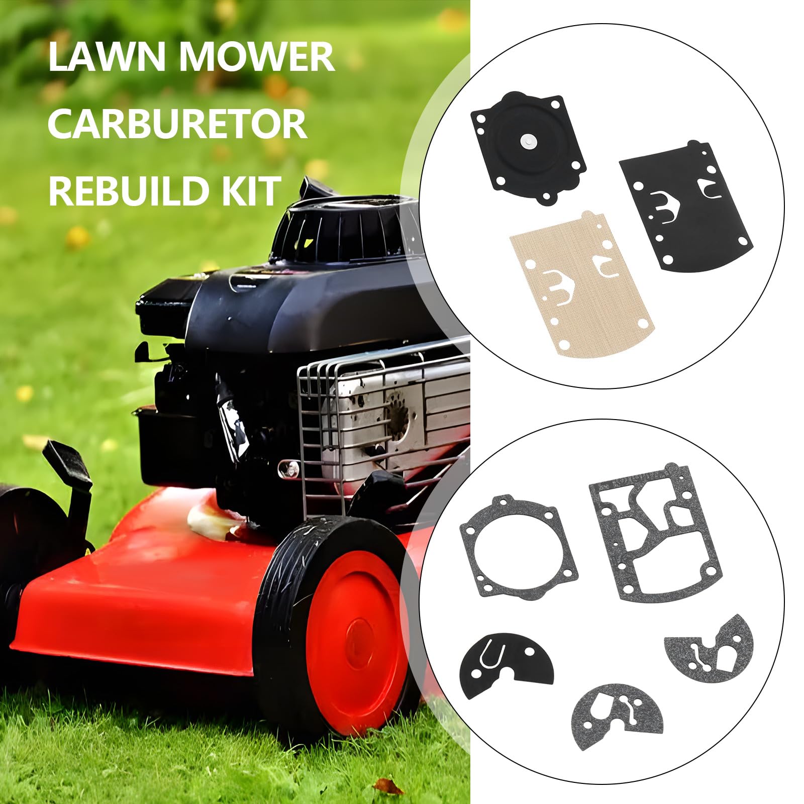 YINETTECH 1 Set Lawn Mower Carb Rebuild Kit Compatible with Walbro WB37 K10-WB WB-2 WB-3 WB-5 WB-26 Compatible with Paramotor Compatible with Husqvarna - Image 2