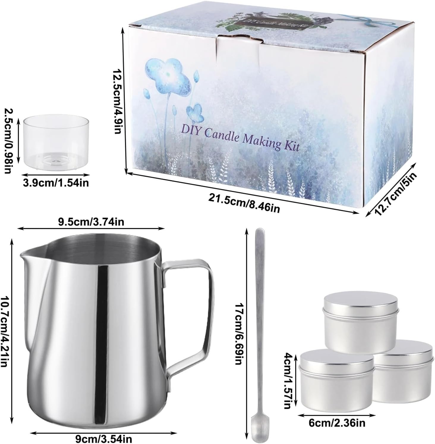Yiodauh Candle Making Kit Simple DIY Candle-Making Set, Easy to Make, with Essential Oil for Aromatherapy