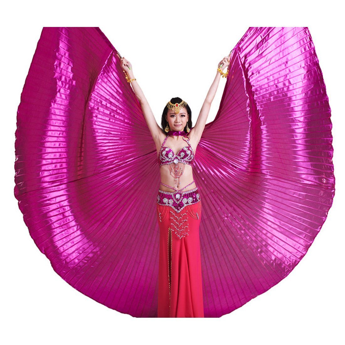 Calcifer® Egyptian Egypt Belly Dance Wings Isis Wings Costume Gift For Big Party Christmas (Rose)