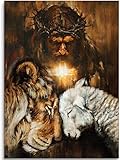 Fchen art - Moderner Leinwanddruck - König der Löwen 