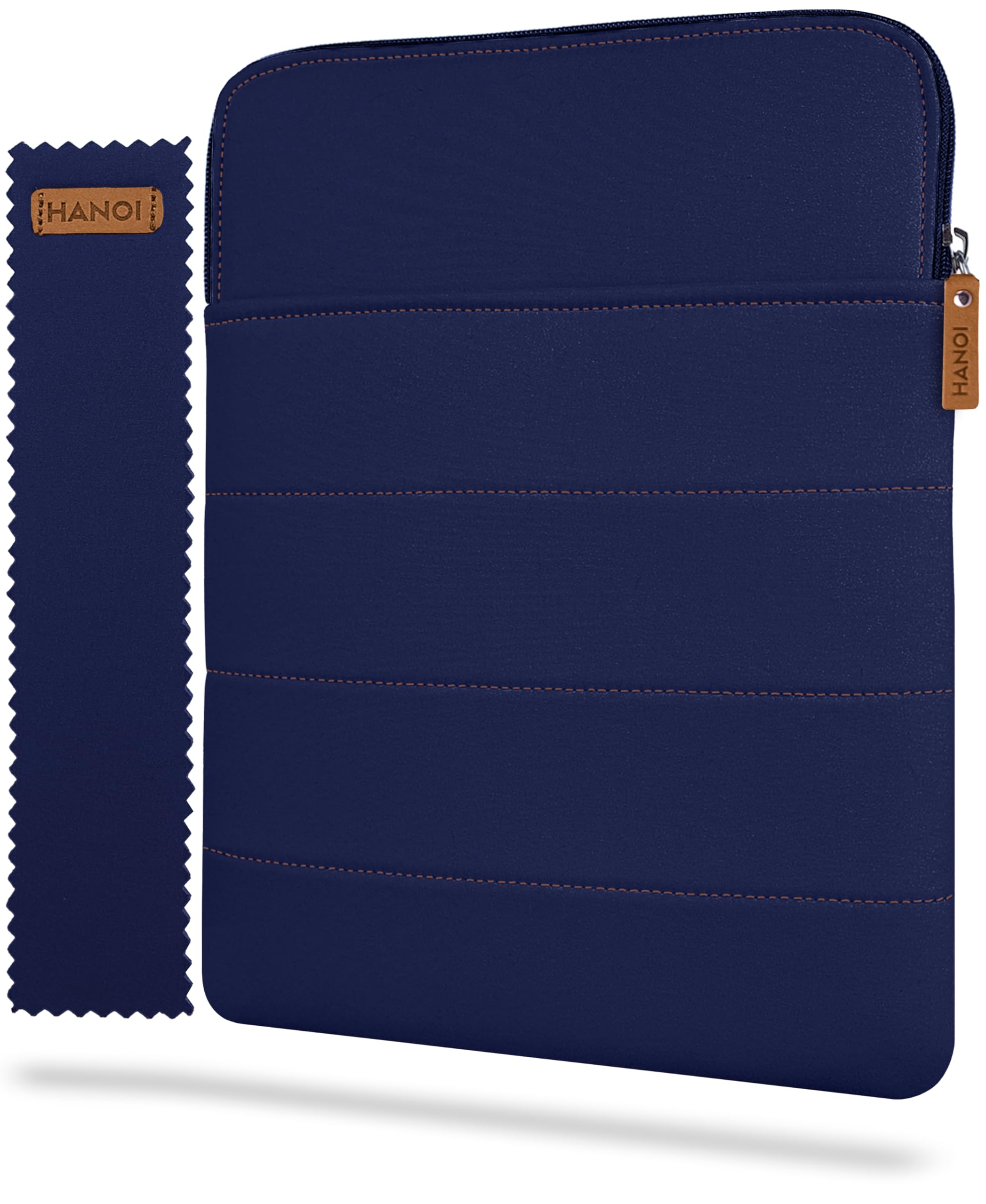 Funda para Libros de Lectura con Cremallera. Funda de Libro Acolchada Grande. Funda Libro Grande. Funda Protectora de Libros de Lectura Hanoi Collection (Azul Oscuro)