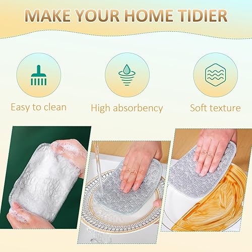 Miniatura 5 de Trapos multiusos de alambre para lavar platos para uso húmedo y seco, 2026, nuevo y potente trapo de limpieza de alambre antiarañazos, paño de