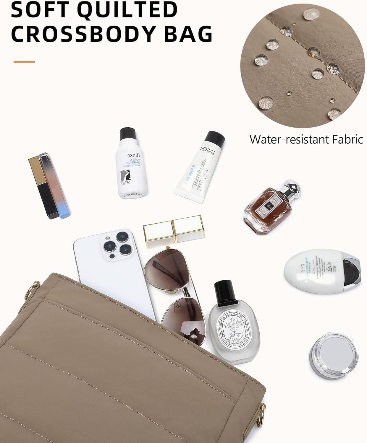 Purses for Women 2PCS Puffer Quilted Crossbody Shoulder Hobo Bags Trendy Ladies Handbag with Coin Wallet 2 Adjustable Straps - Image 5