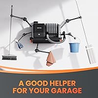 Vista 5 de Giraffe Tools Grandstorm Retractable Vacuum with 30 FT Hose Anti-Kink, Wall-Mounted Vacuum Cleaner with 6 Nozzles for Garage Detailing Remote