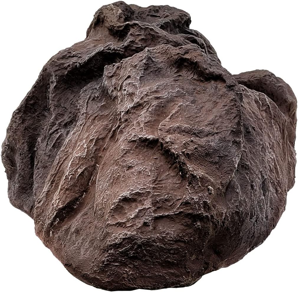 Backyard X-Scapes Artificial Rock Well Pump Cover for Landscaping Faux Rock for Decorating to Hide Pipe Fiberglass Boulder Cover Medium River Brown 12 in H x 20 in W x 30 in L