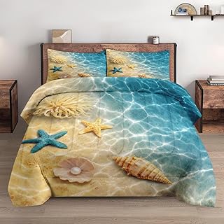 King Seashell Starfish Comforter Set