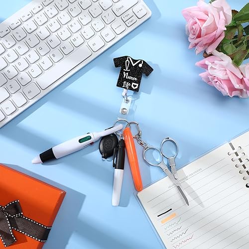 Miniatura 5 de Engrowtic 6 accesorios de insignia de enfermera que incluyen marcador permanente, resaltador, bolígrafo retráctil, clip de insignia de enfermera