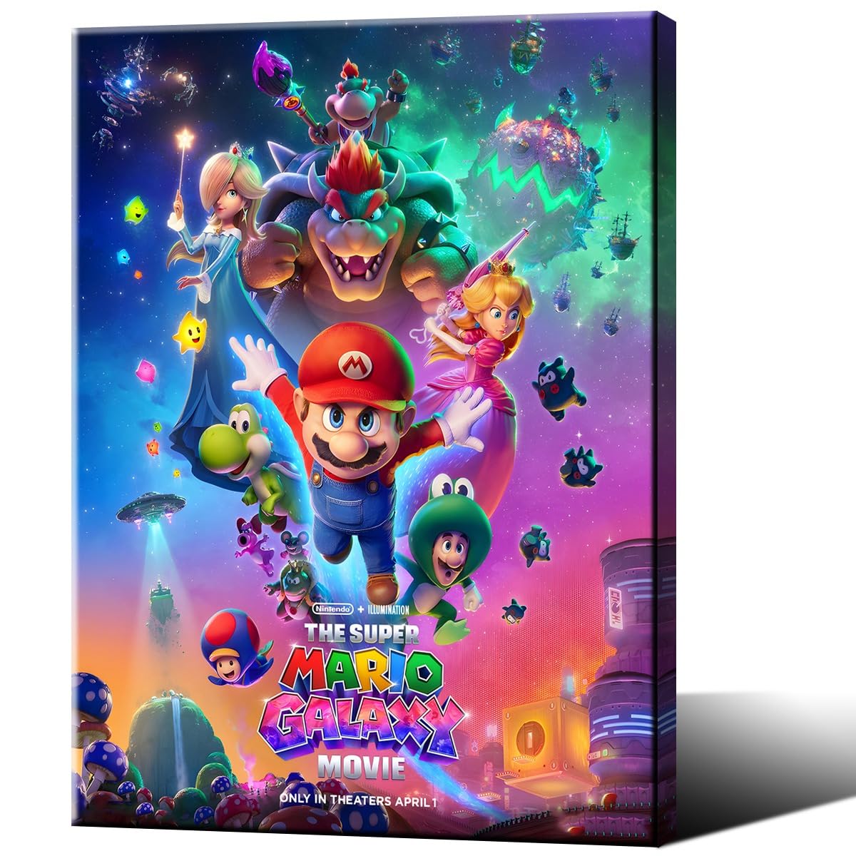 COMOR The Super Mario Galaxy Poster For Fans Kids Room Bedroom Wall Decor-Movie Mario Posters Canvas Prints Picture For Teen Boy Girls Gifts — view 15