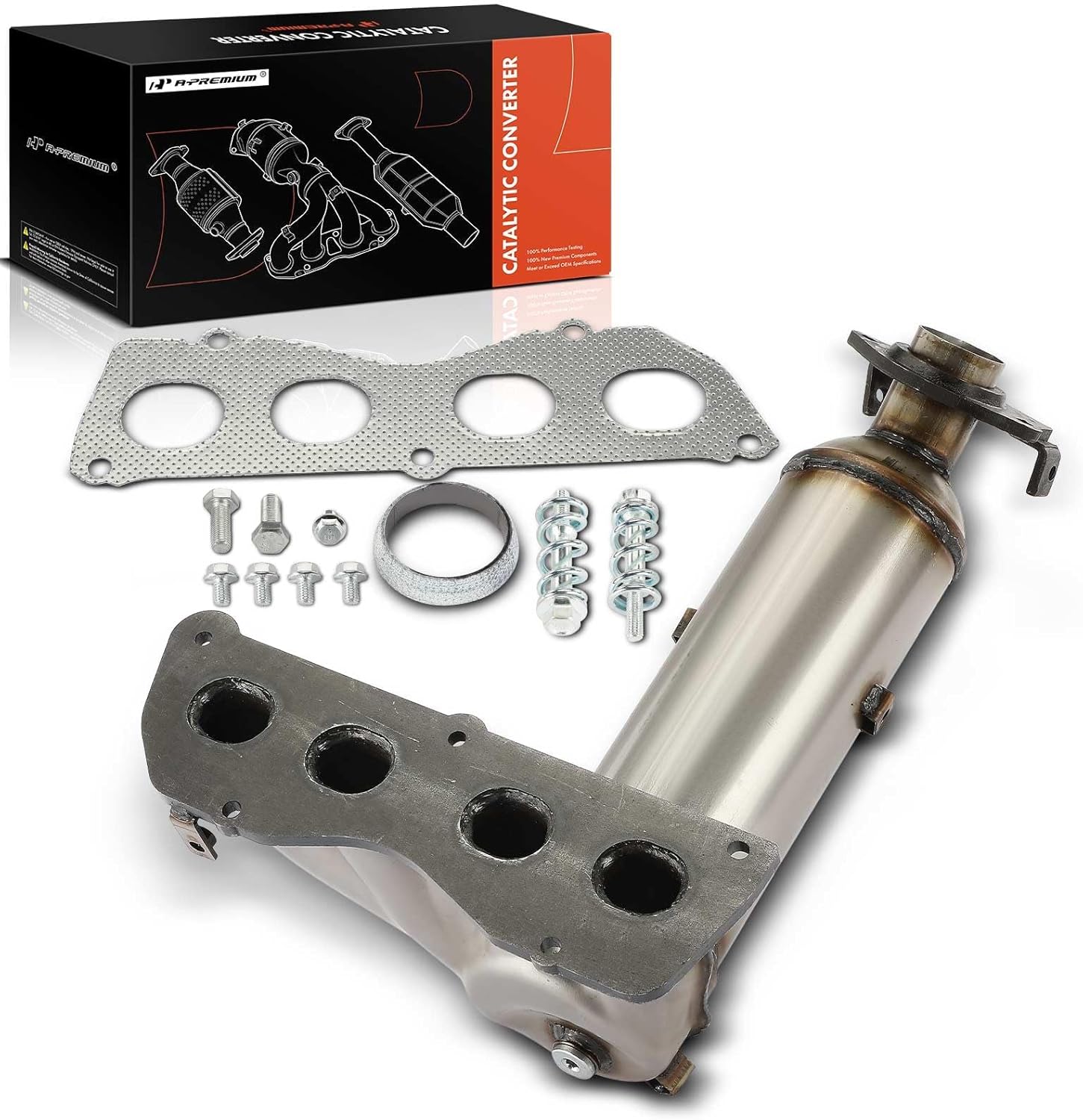 A-Premium Front Exhaust Manifold Catalytic Converter Kit Direct-Fit Compatible with Toyota Camry 2012 2013 2014 2.5L, EPA Compliant, Replace# 250510V040