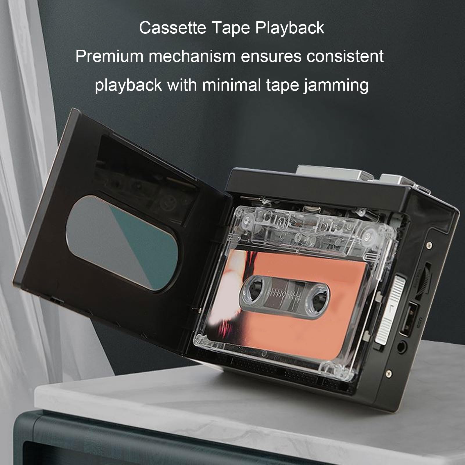 Luocute Lettore di Cassette Bluetooth Convertitore Portatile da Cassette USB a MP3 con Radio FM e Registrazione Jack Cuffie 3,5 Mm