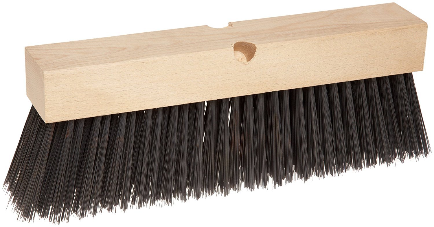 2 Pack Magnolia Brush 3814 Floor Brush, Carbon Steel Wire Bristles, 3-1/2" Trim, 14" Length x 2-1/2" Width, Black