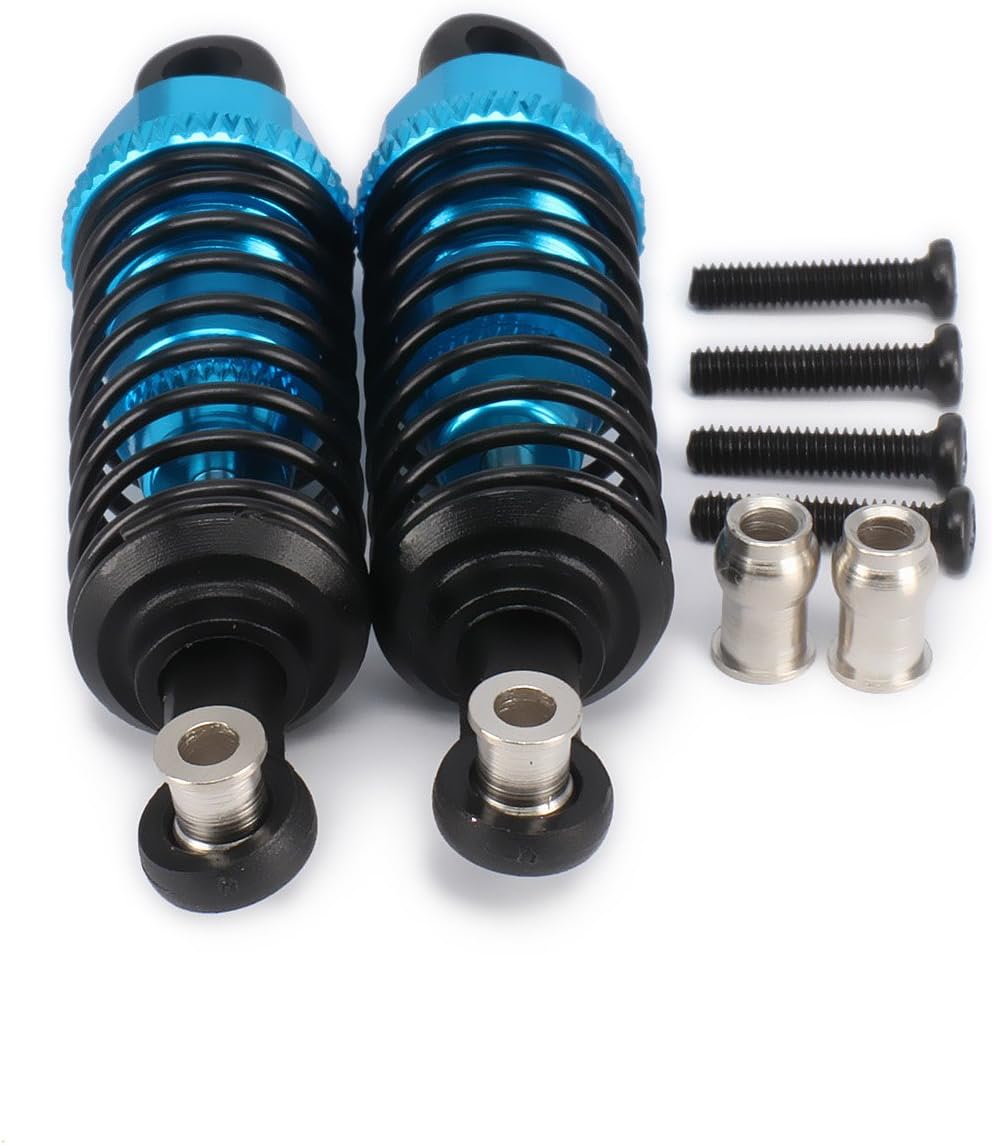 4pcs Front/Rear Shock Absorber Kits for 1/18 RC Wltoys A959 A969 A979 K929 Parts Buggy Truck Rally Car Upgrades (Blue)