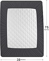 Vista 4 de Utopia Bedding - Protector de colchón impermeable, funda para colchón individual, funda acolchada ajustada y sin ruido con bolsillos profundos que