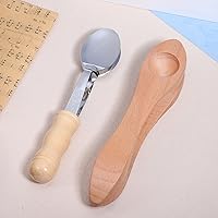 Vista 9 de SUPVOX 2 cucharas musicales de percusión folclórica, cuchara de sonido de madera natural, cucharas de percusión tradicionales con mango de madera