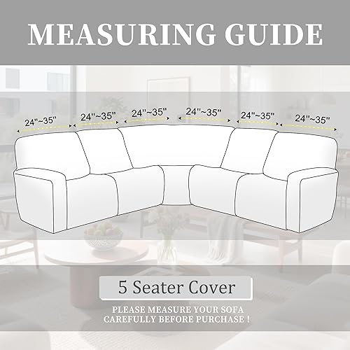 Miniatura 38 de Fundas 100% impermeables para sofá reclinable seccional, fundas para sofá reclinable en forma de L, funda para sofá seccional de esquina en forma de