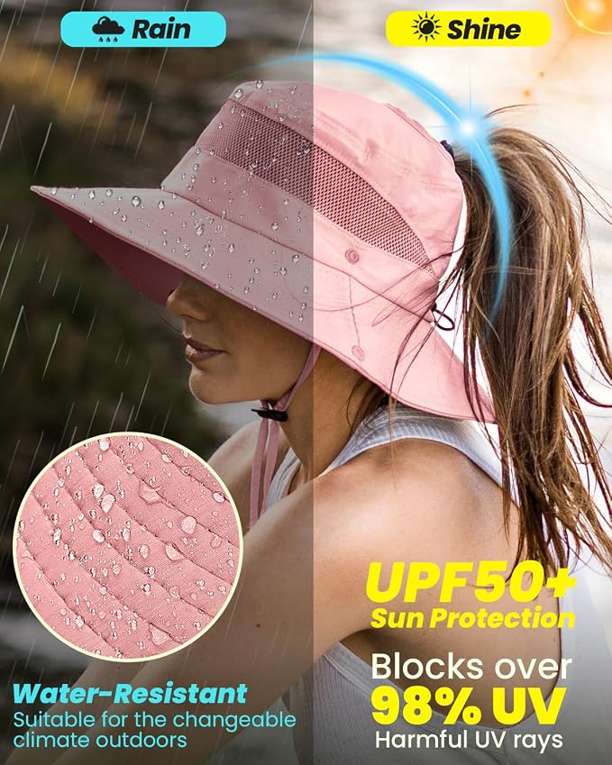 Sombrero Bucket para mujer con protección UV miniatura 3
