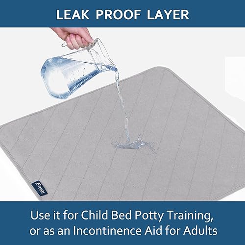 Miniatura 3 de Almohadillas impermeables para silla de incontinencia, 22 x 21 pulgadas, fundas de asiento reutilizables para sillas de ruedas, protector de asiento
