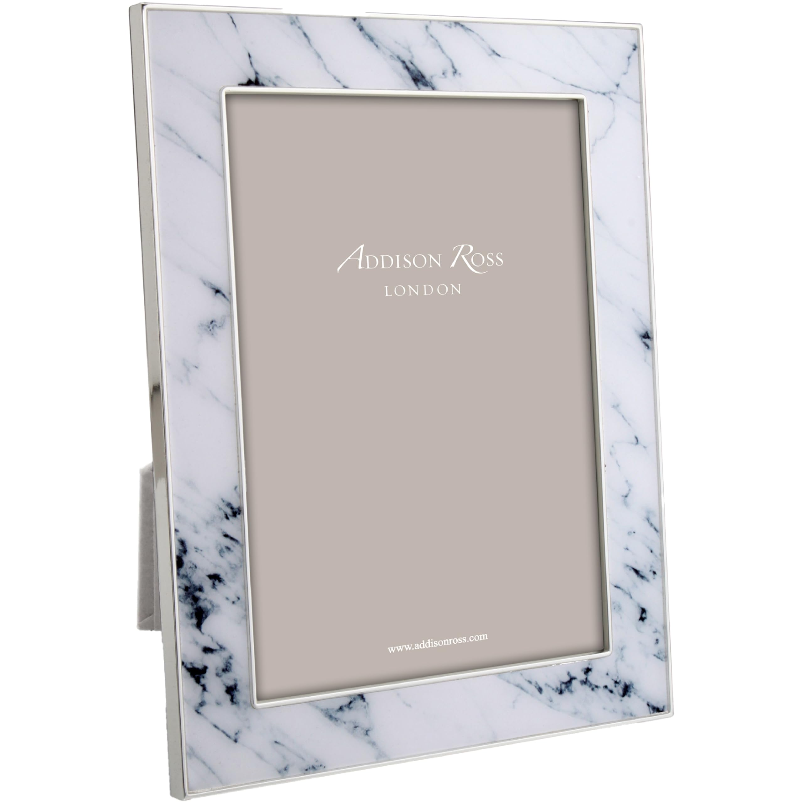 Addison Ross White Photo Frame 8X10cm - Portrait Or Landscape Display - Ideal Picture Frames For Gifting - Gift For Weddings, Birthday, Anniversary - Modern Design - Faux Marble - 24Mm