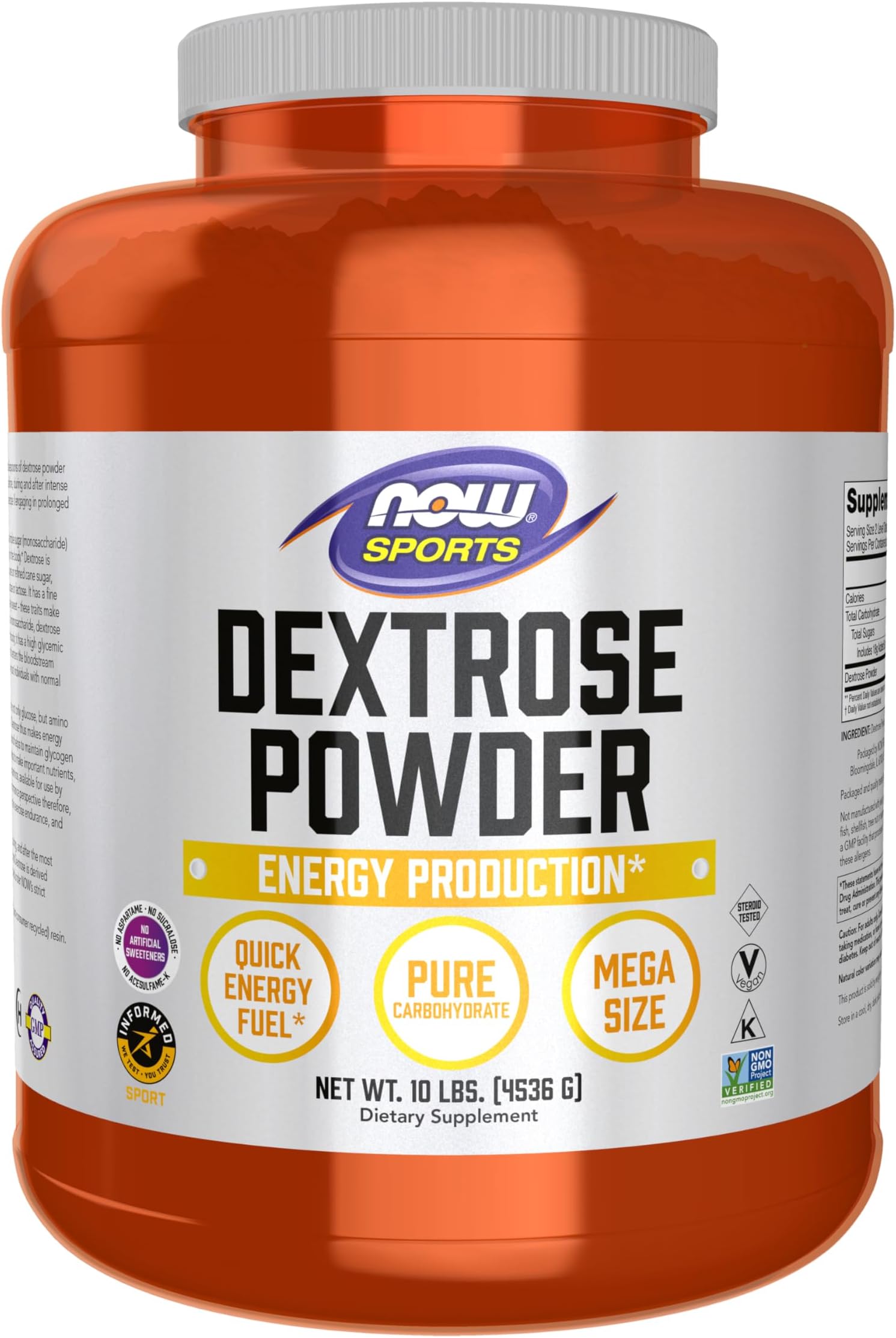 Sports Nutrition, Dextrose Powder (Monosaccharide), Energy Production*, 10-Pound