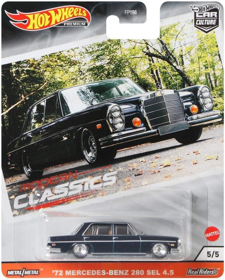 Hot Wheels '72 Mercedes Benz 280 in its original packaging