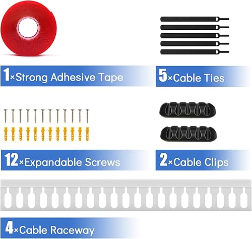 Miniatura 7 de Kit de canaleta de gestión de conductos de cables, 62.8 pulgadas (4 x 15.7) para rack de servidores, gestión de cables para ocultar red HDMI VGA,